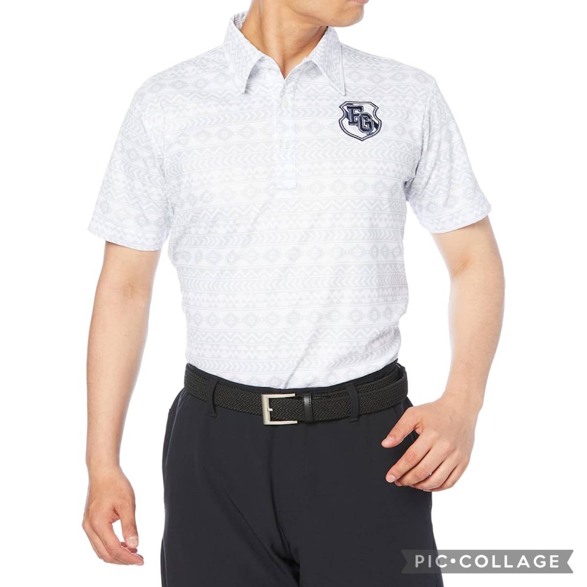 新品 フィラ ゴルフ 半袖 ポロシャツ Mサイズ 白 ホワイト 741-672 吸汗速乾 UVカット 税込8,690円 メンズ ゴルフウェア ゴルフシャツ拍卖