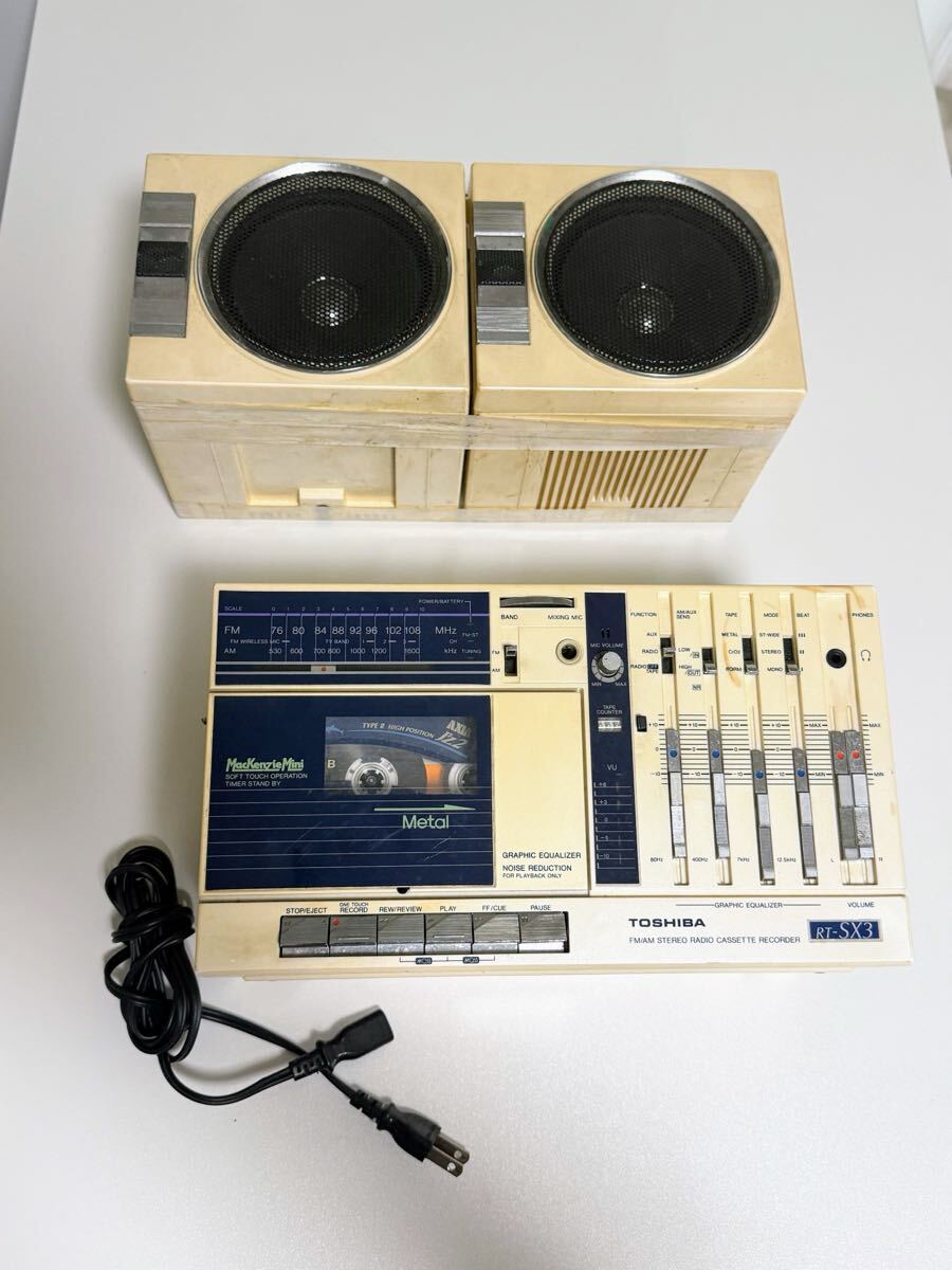 ジャンク TOSHIBA RT-SX3 STEREO RADIO CASSETTE RECORDER拍卖