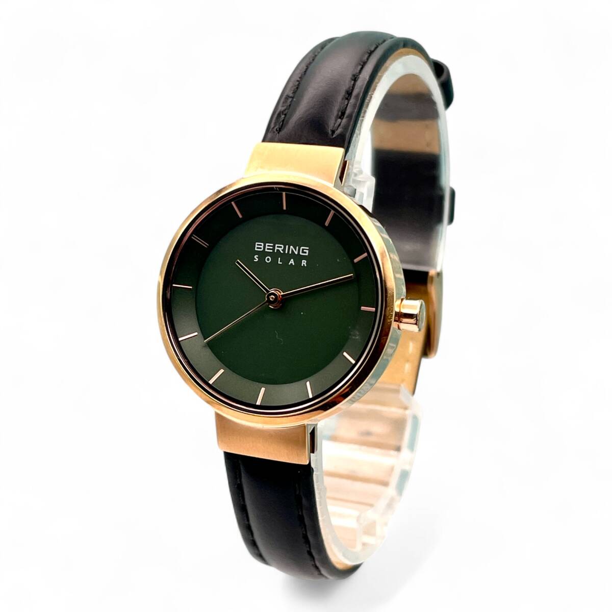 極美品 ■ 稼働 BERING ベーリング ソーラー時計 レディース アナログ 3針 4719-44-94拍卖