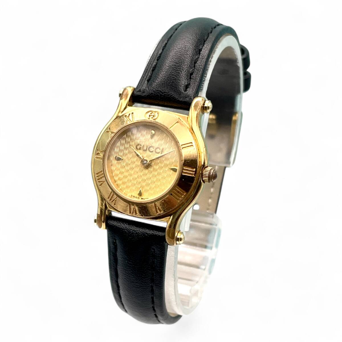 GUCCI グッチ 6500P レディース腕時計 クオーツ ゴールド文字盤 ステンレス 高級ブランドウォッチ ビジネス フォーマル 4864-42-16拍卖