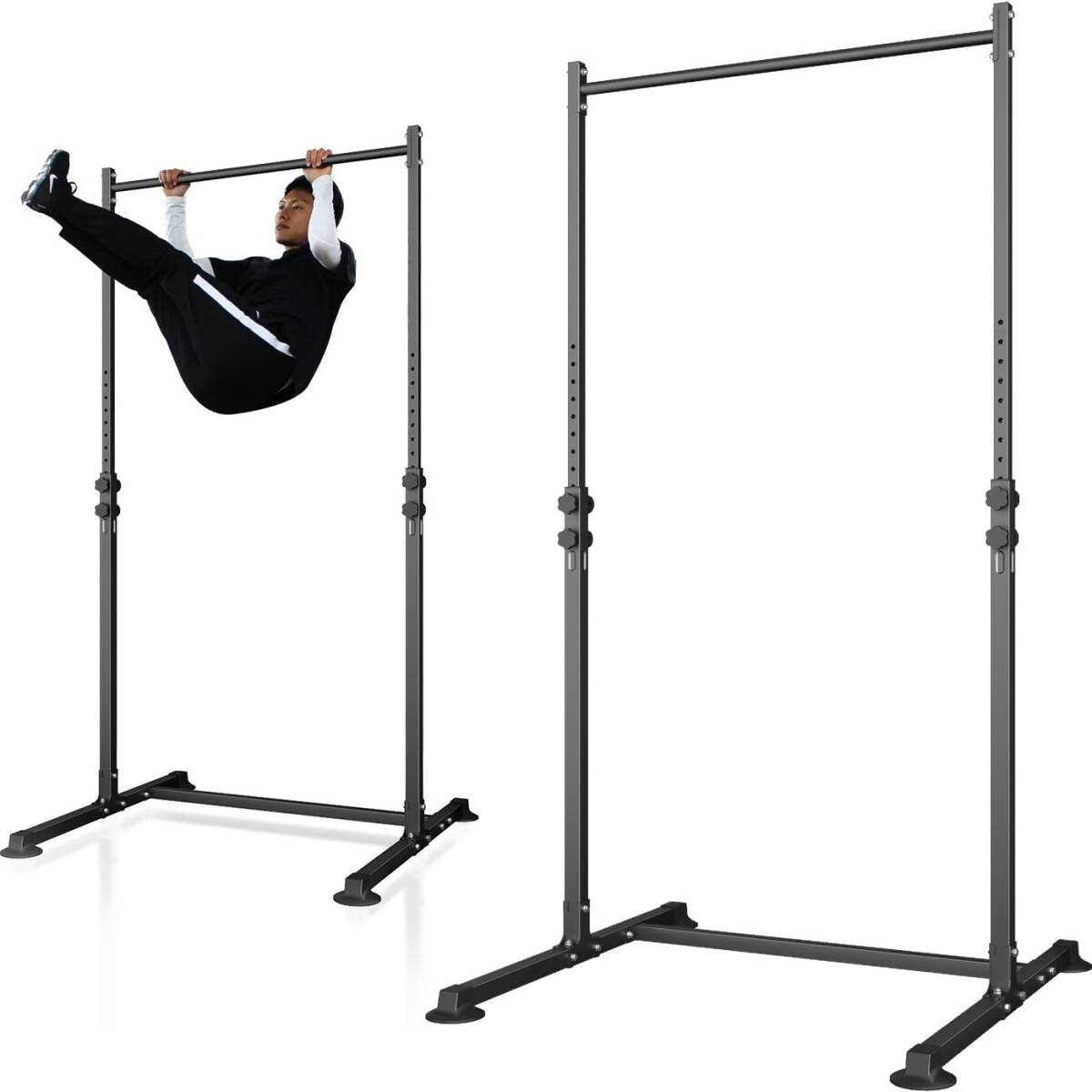 懸垂マシン ぶら下がり健康器 耐荷重150kg 9段階高さ調整バーベルラック/スタンド【BIG3/スクワット/ベンチプレス/デッドリフト】拍卖