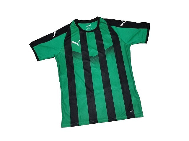 【新品】プーマ/PUMA サッカー ゲームシャツ【S】LIGA ストライプ◆703640 24 緑/グリーン◆Tシャツ フットサル SOCCER スポーツ 運動拍卖