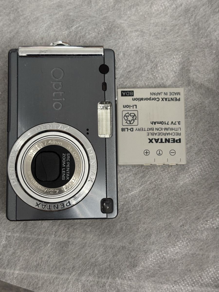 コンパクトデジタルカメラ PENTAX optio S4i グレー 9141拍卖