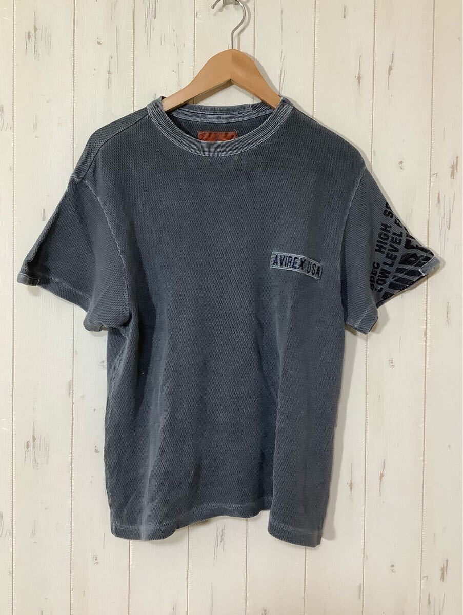 ろ1662 AVIREX アビレックス 半袖Tシャツ S グレー 拍卖