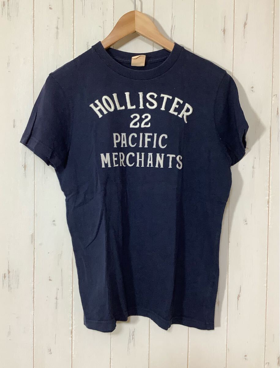 ろ1698 HOLLISTER ホリスター 半袖Tシャツ S ネイビー 拍卖