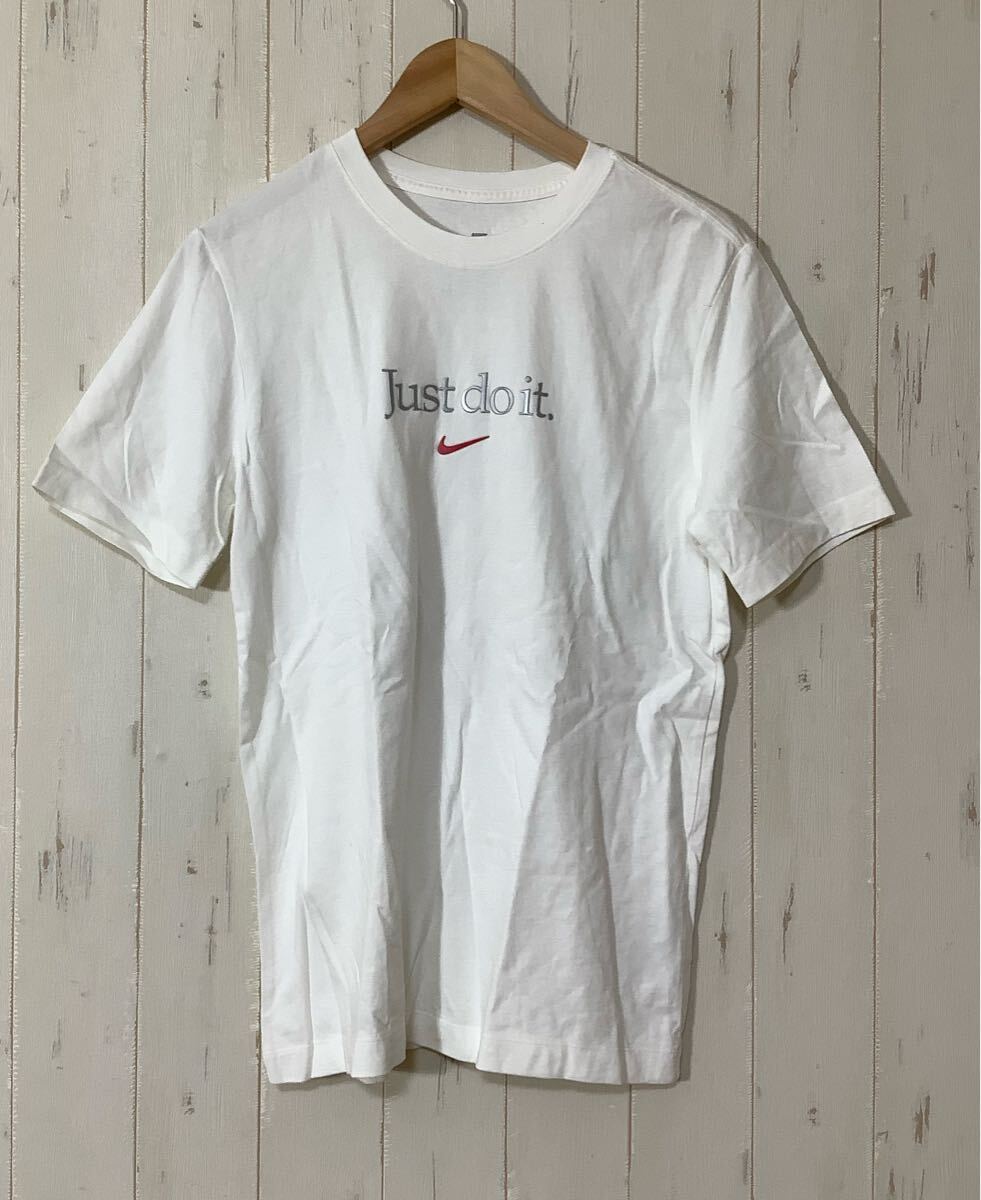 わ1636 NIKE ナイキ 半袖Tシャツ S ホワイト JUST DO IT拍卖