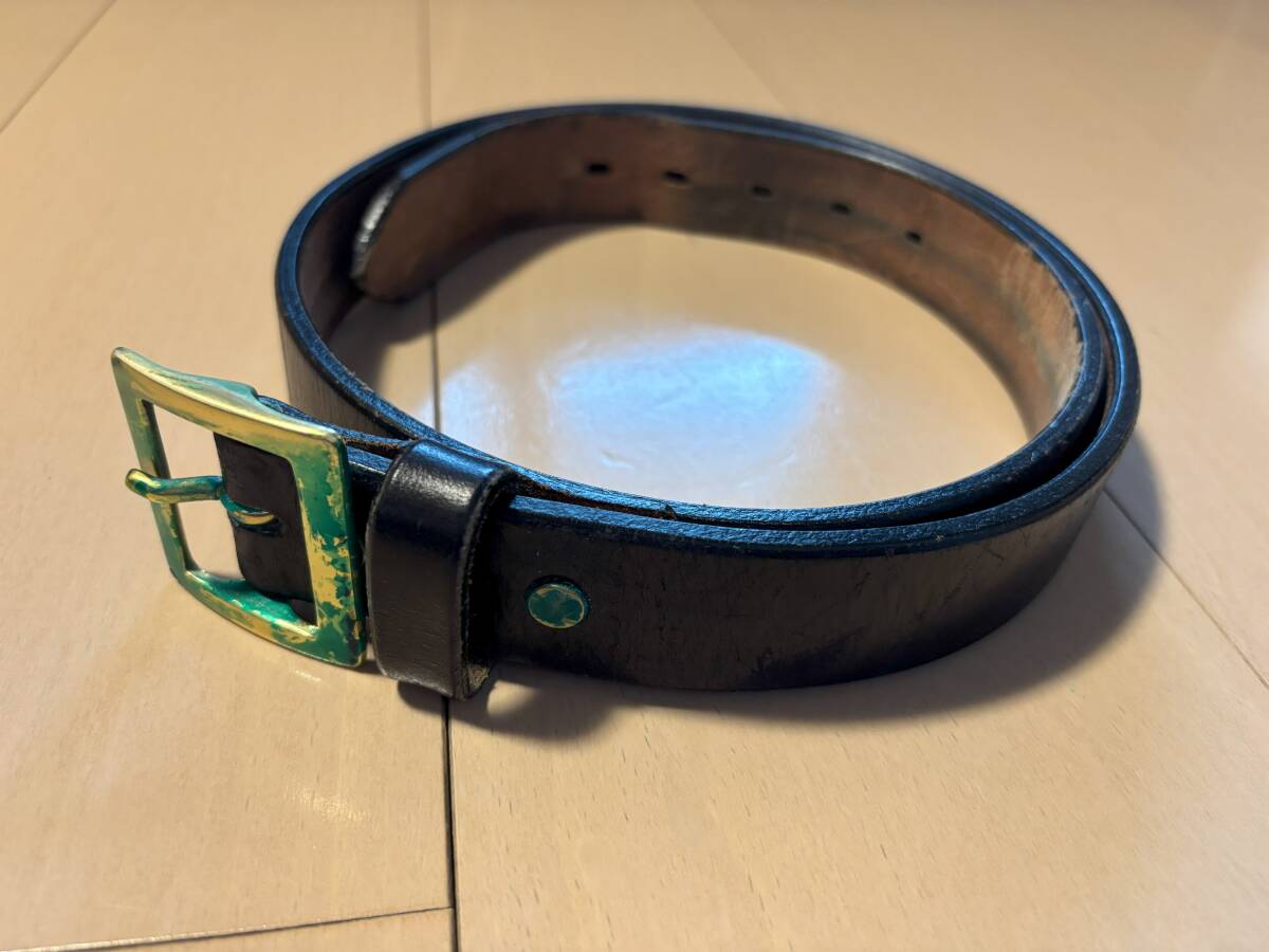 横浜 JUNKY CLASSICS オリジナル ベルト サドルレザー 黒 W36拍卖