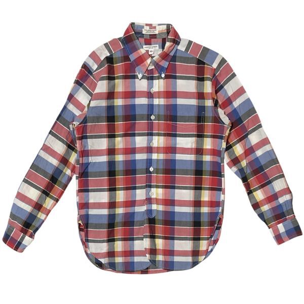 Engineered Garments - 19th Century BD Shirt チェック レッド ブルー XS エンジニアドガーメンツ ボタンダウンシャツ 赤×青×白 薄手拍卖