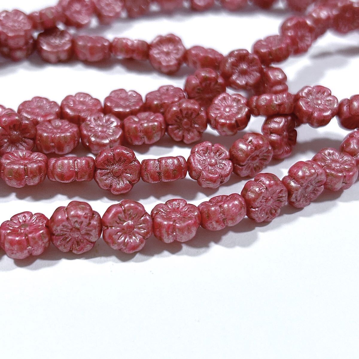 PREハワイアンフラワー 8mm10個 チェコビーズ ma01拍卖