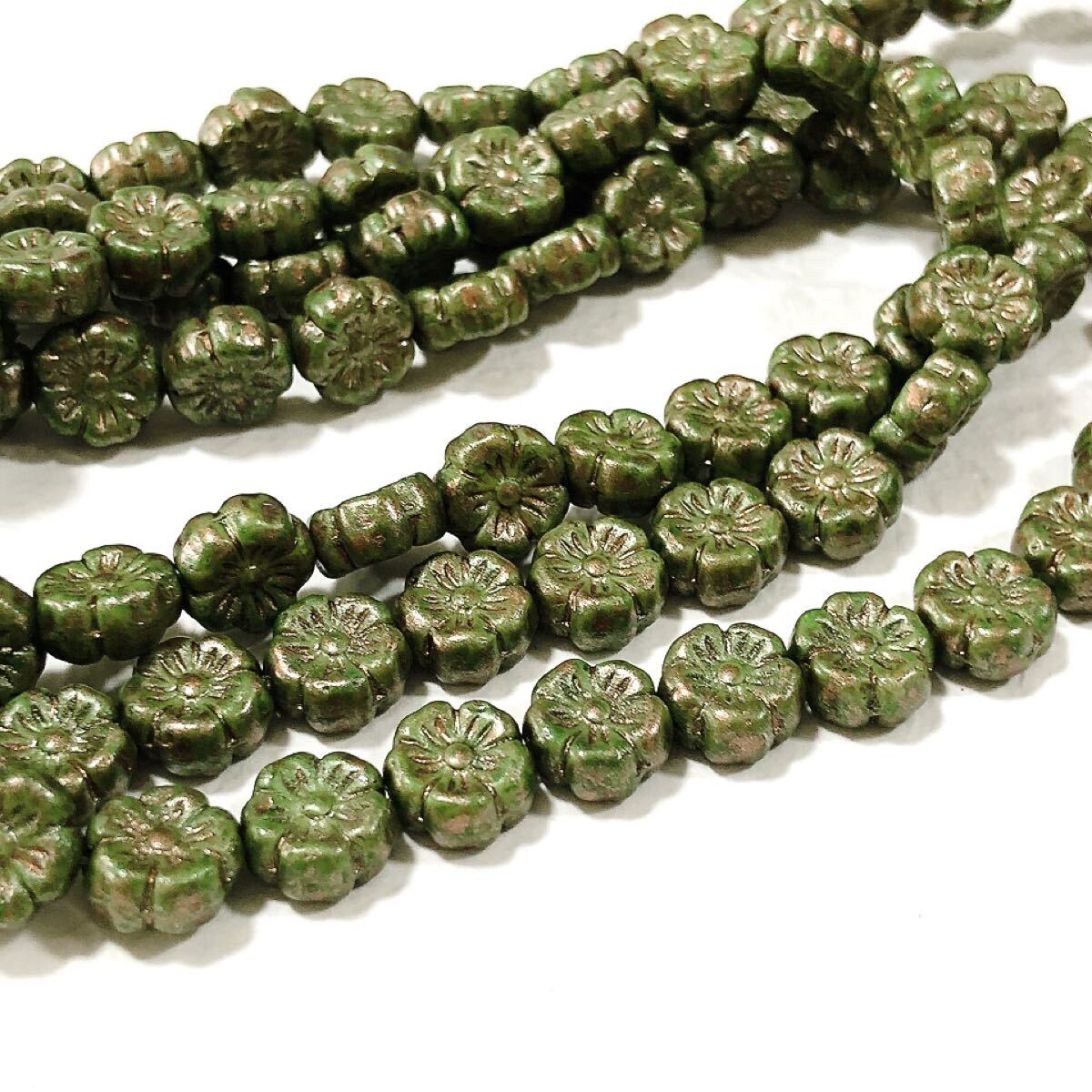 PREハワイアンフラワー 8mm10個 チェコビーズ ma10拍卖