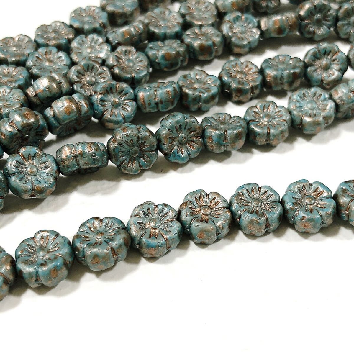 PREハワイアンフラワー 8mm10個 チェコビーズ ma11拍卖