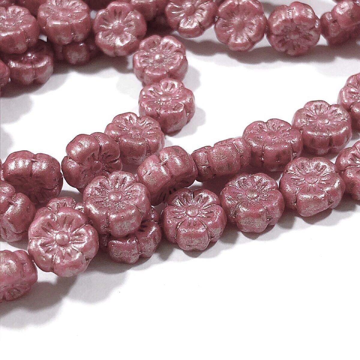 PREハワイアンフラワー 8mm10個 チェコビーズ ma02拍卖