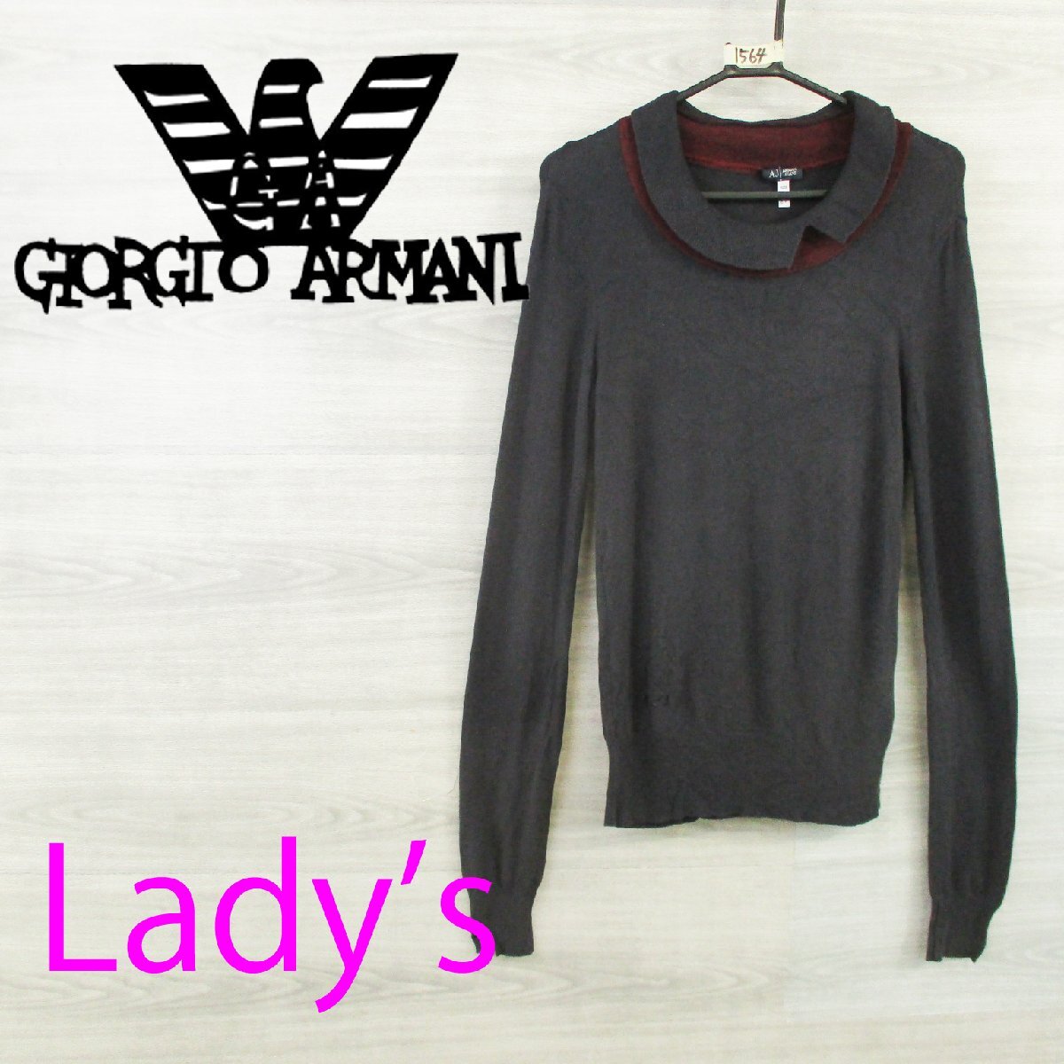 アルマーニジーンズ レディース<薄手 ラウンドネック ニット>M1564c拍卖