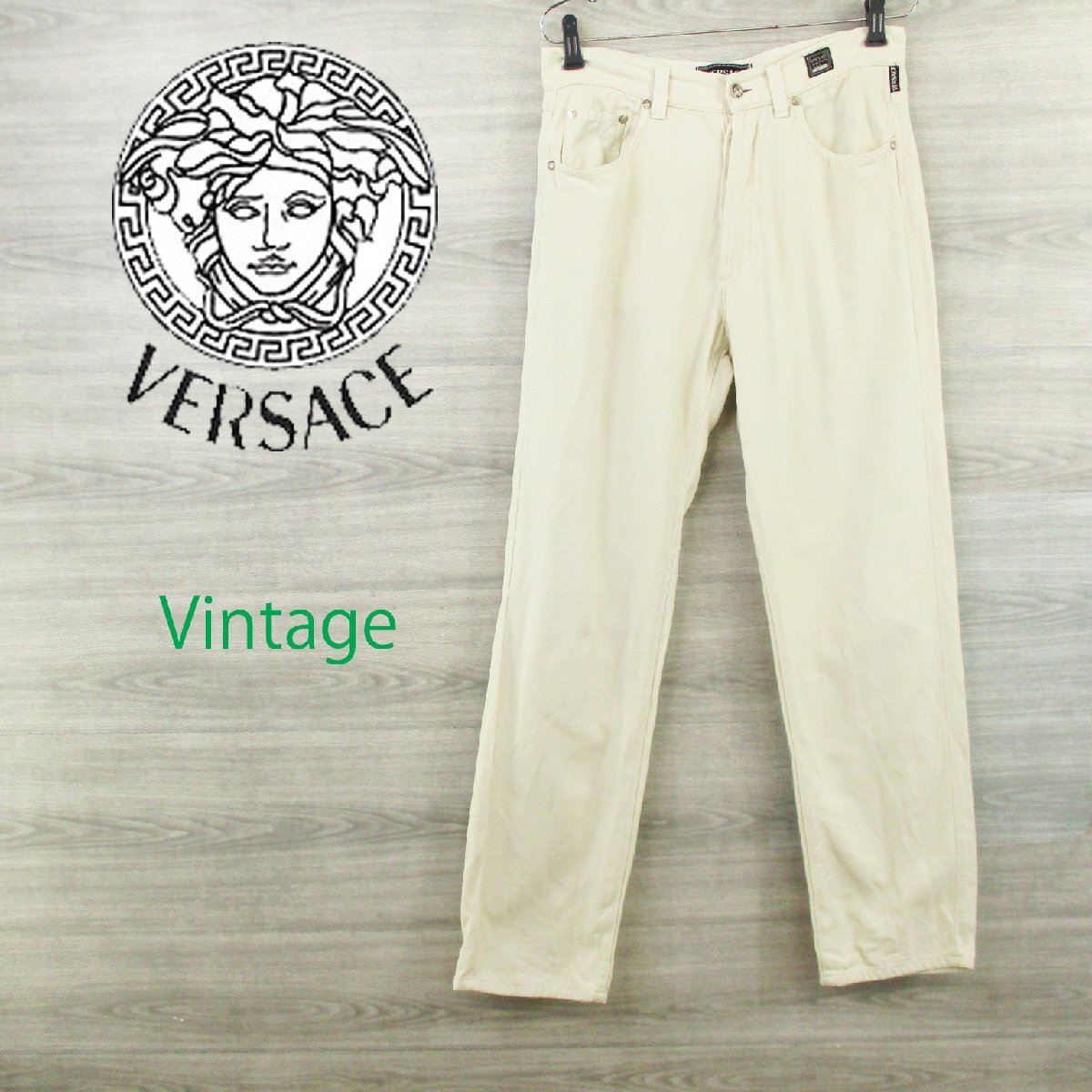 ヴェルサーチ イタリア製<ヴィンテージ リネンパンツ>MP0084s拍卖