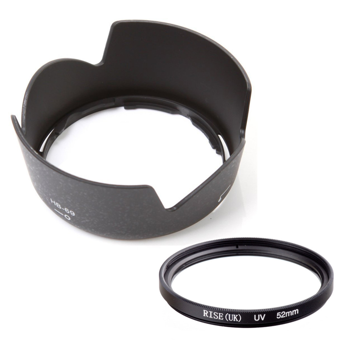 Nikon AF-S DX 18-55mm HB-69互換レンズフード+保護フィルター ニコン 【送料無料】拍卖