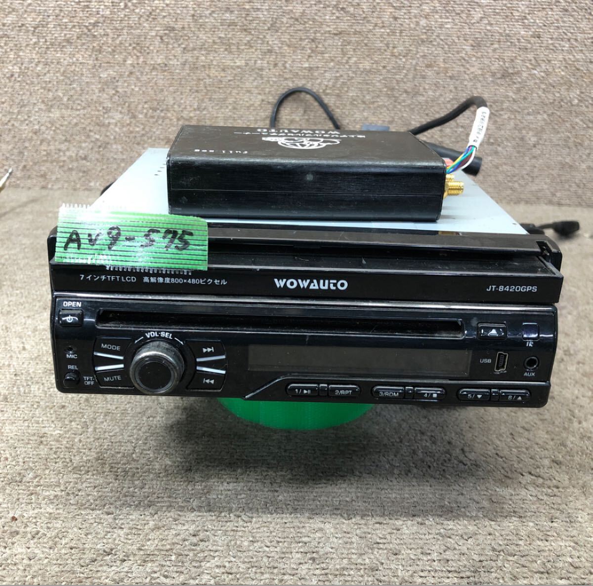 AV9-575 激安 カーステレオ インダッシュ 7インチTFT LCD wowauto JT-8420GPS CDプレーヤー 地デジフルセグチューナー付 通電未確認 junk拍卖