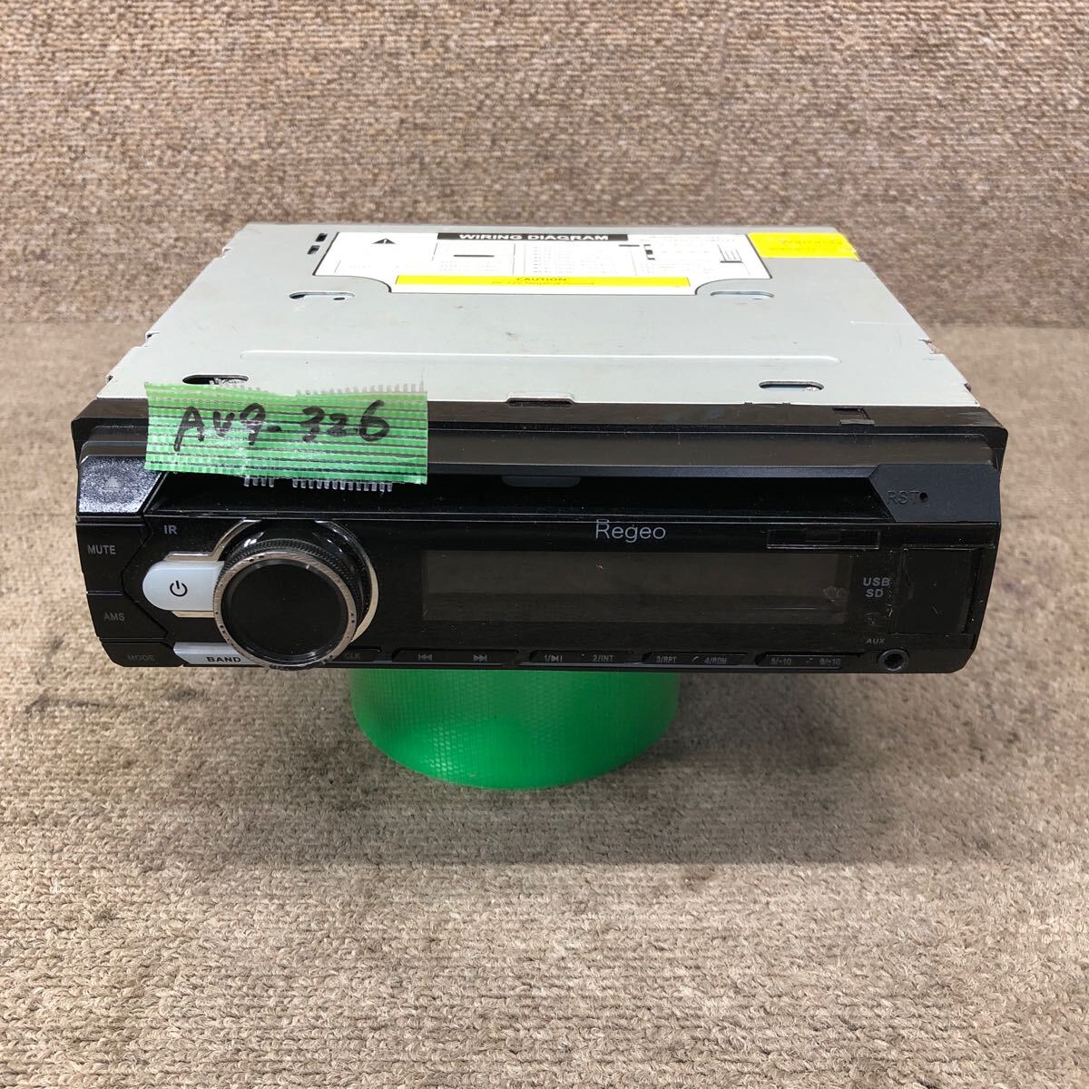 AV9-326 激安 カーステレオ イノベイティブ Regeo レジオ CDZ-022 CDプレーヤー USB SD FM/AM AUX オーディオ 通電未確認 ジャンク拍卖