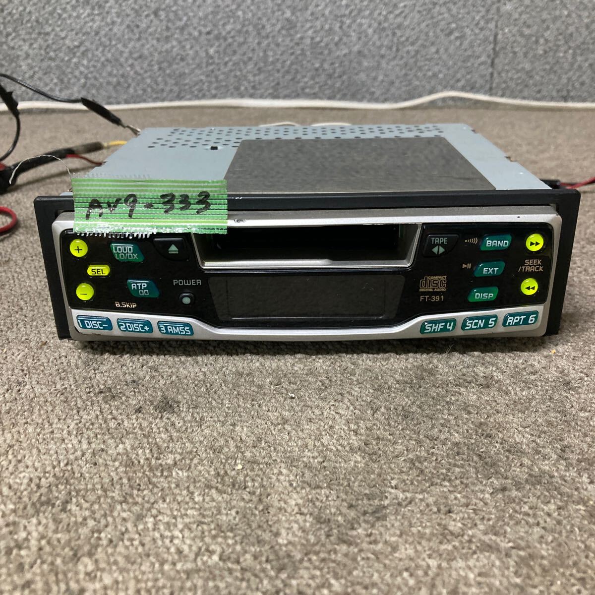 AV9-333 激安 カーステレオ SANYO FT-391 99000-79H78-001 0C900599 FM/AM カセット テープデッキ オーディオ 簡易動作確認済み 中古現状品拍卖