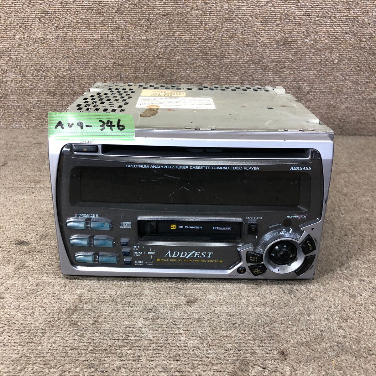 AV9-346 激安 カーステレオ ADDZEST PD-2247U ADX5455 0025752 CD カセット FM/AM プレーヤー オーディオ 通電未確認 ジャンク拍卖