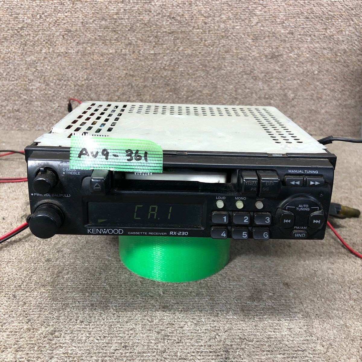 AV9-361 激安 カーステレオ KENWOOD RX-230 60404247 カセットデッキ FM/AM オーディオ 簡易動作確認済み 中古現状品拍卖