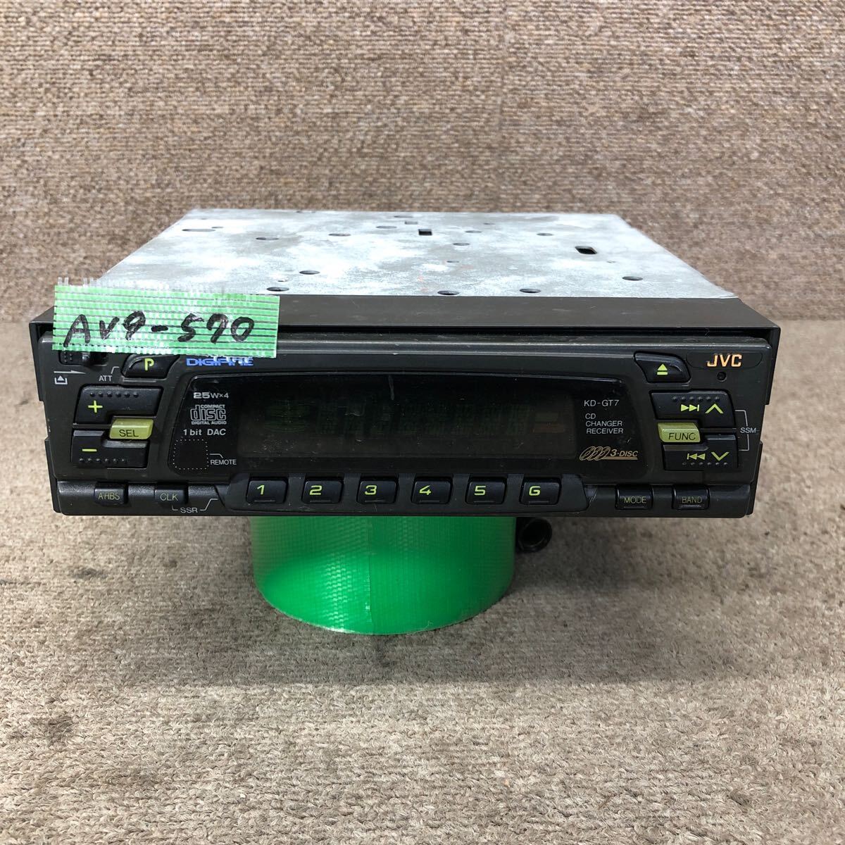 AV9-570 激安 カーステレオ JVC VICTOR KD-GT7 06940446 3CDチェンジャー FM/AM オーディオ 通電未確認 ジャンク拍卖