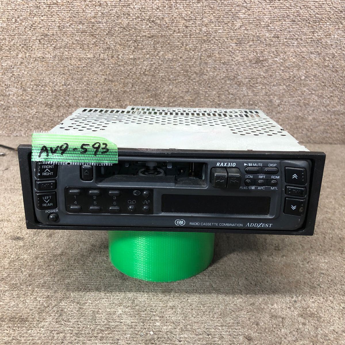 AV9-593 激安 カーステレオ ADDZEST clarion RAX310 PS-1520I 0073368 カセットデッキ FM/AM オーディオ 通電未確認 ジャンク拍卖