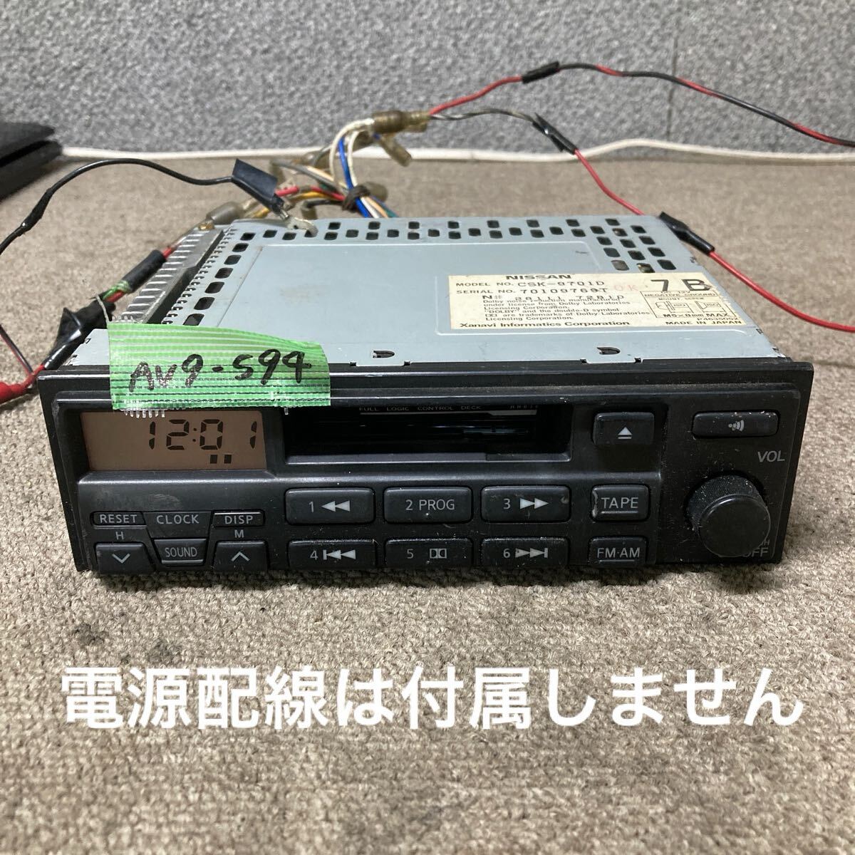 AV9-594 激安 カーステレオ NISSAN CSK-9701D 70109769T FM/AM カセット オーディオ 本体のみ 簡易動作確認済み 中古現状品拍卖