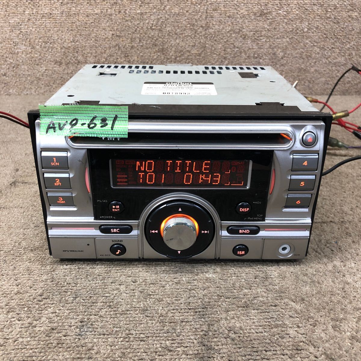 AV9-631 激安 カーステレオ MITSUBISHI clarion 8701A353 PM-3311I CDプレーヤー 0018992 簡易動作確認済み 中古現状品拍卖