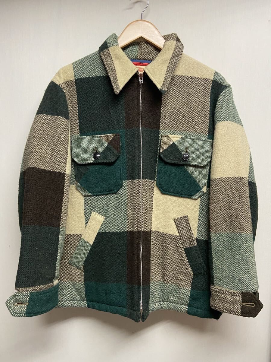 【H.R.MARKET ハリウッドランチマーケット】ウールジャケット 2 チェック ウール グリーン アイボリー ブラウン 2508oki M拍卖