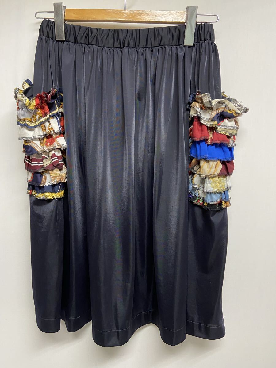 【COMME des GARCONS GIRL コムデギャルソンガール】NO-S010 スカート XS ネイビー ポリエステル AD2014 2509oki M拍卖
