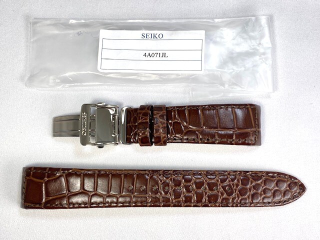 4A071JL SEIKO プルミエ 21mm 純正革ベルト カーフ型押し ブラウン SNP025JC/7D56-0AA0他用 ネコポス送料無料拍卖