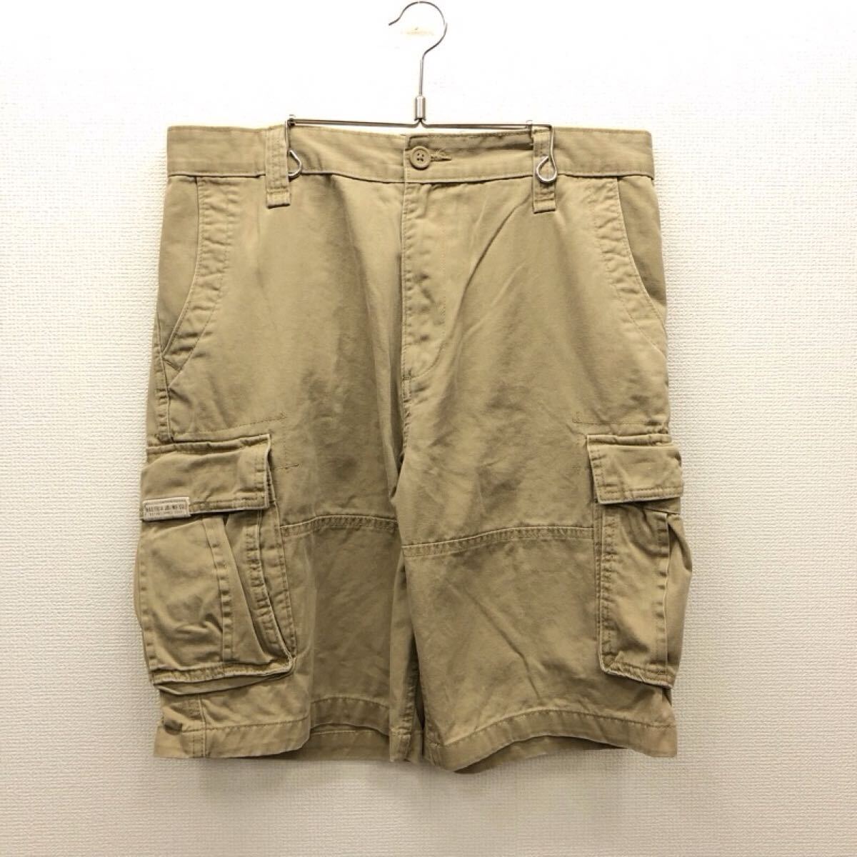 【GI019】NAUTICA W34 カーゴハーフパンツ ベージュ メンズブランド古着 ノーティカ ショートパンツ 送料無料拍卖
