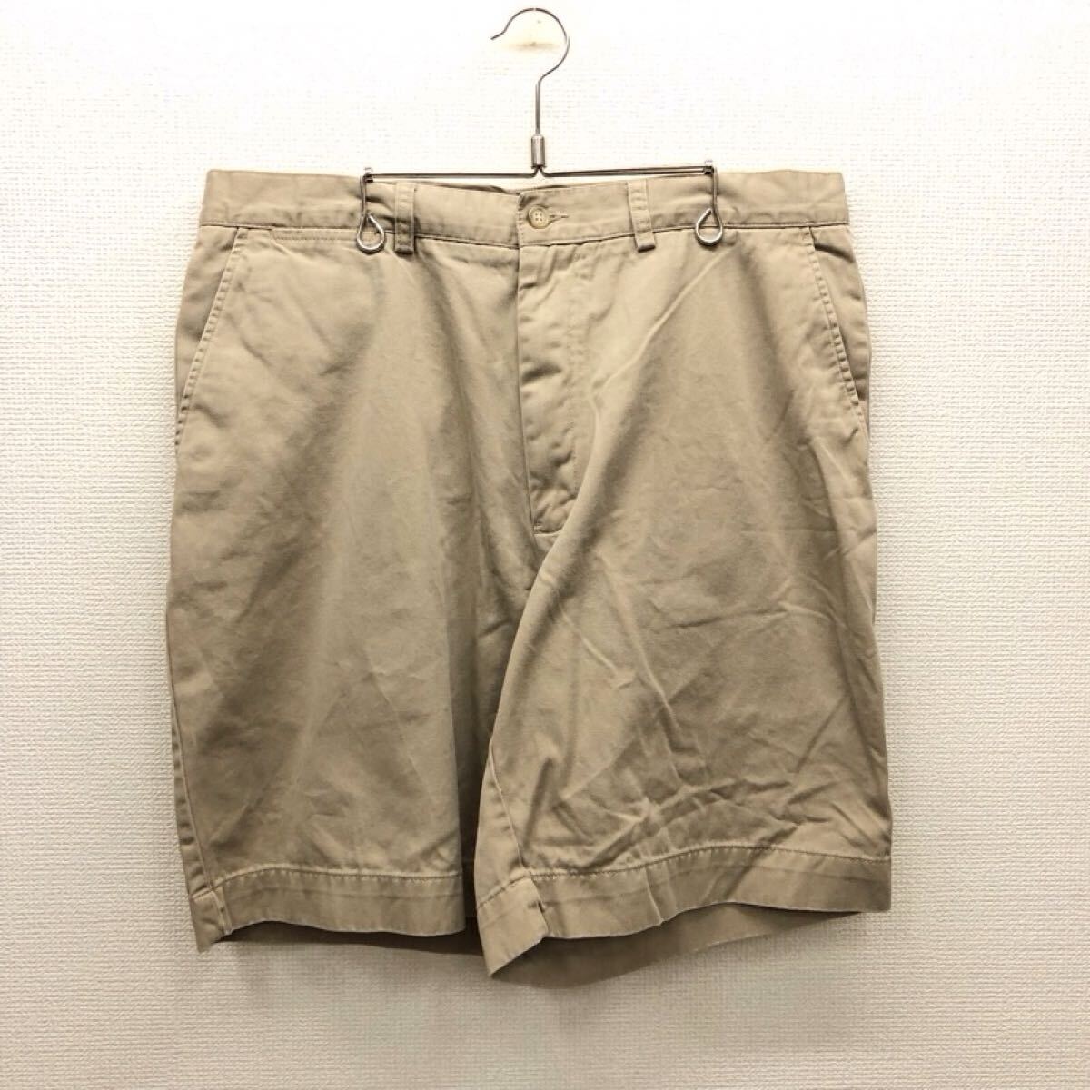 【GI076】POLO by Ralph Lauren W35チノハーフパンツ ベージュ メンズブランド古着 ポロ ラルフローレン ショートパンツ 送料無料拍卖