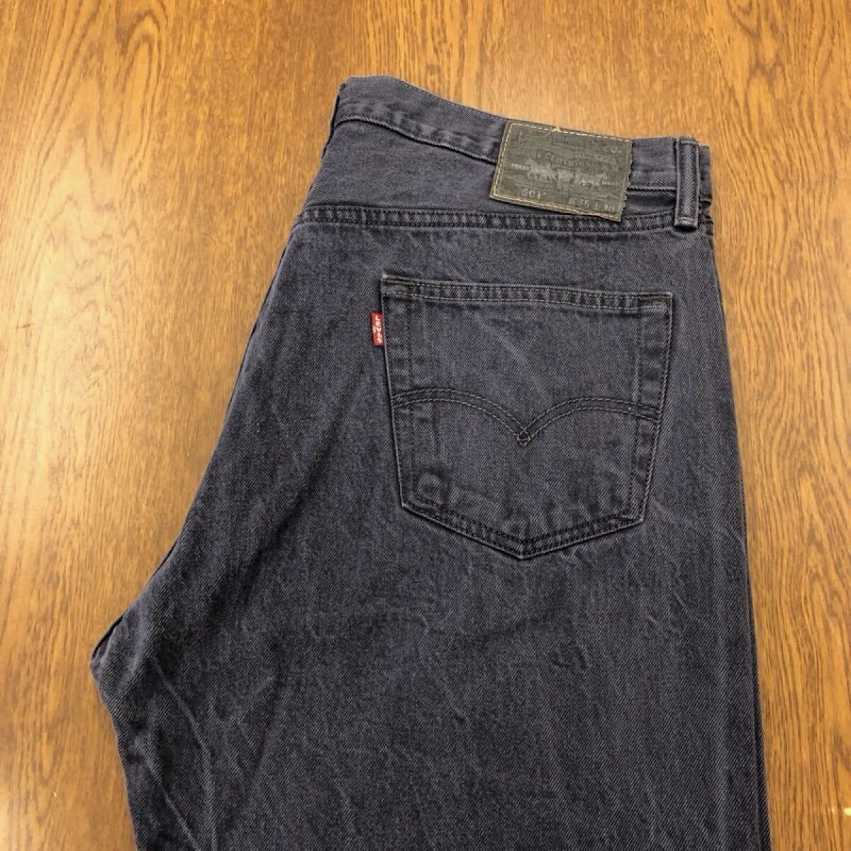 【GI174】Levi's 501 W38 L30 定番ストレート カラーパンツ ネイビー 紺色 メンズブランド古着 リーバイス501 送料無料拍卖
