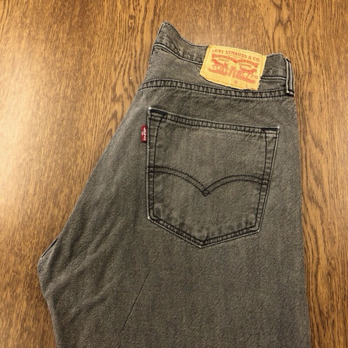 【GI179】Levi's 501 W32 L32 定番ストレート カラーパンツ グレー 灰色 メンズブランド古着 リーバイス501 送料無料拍卖