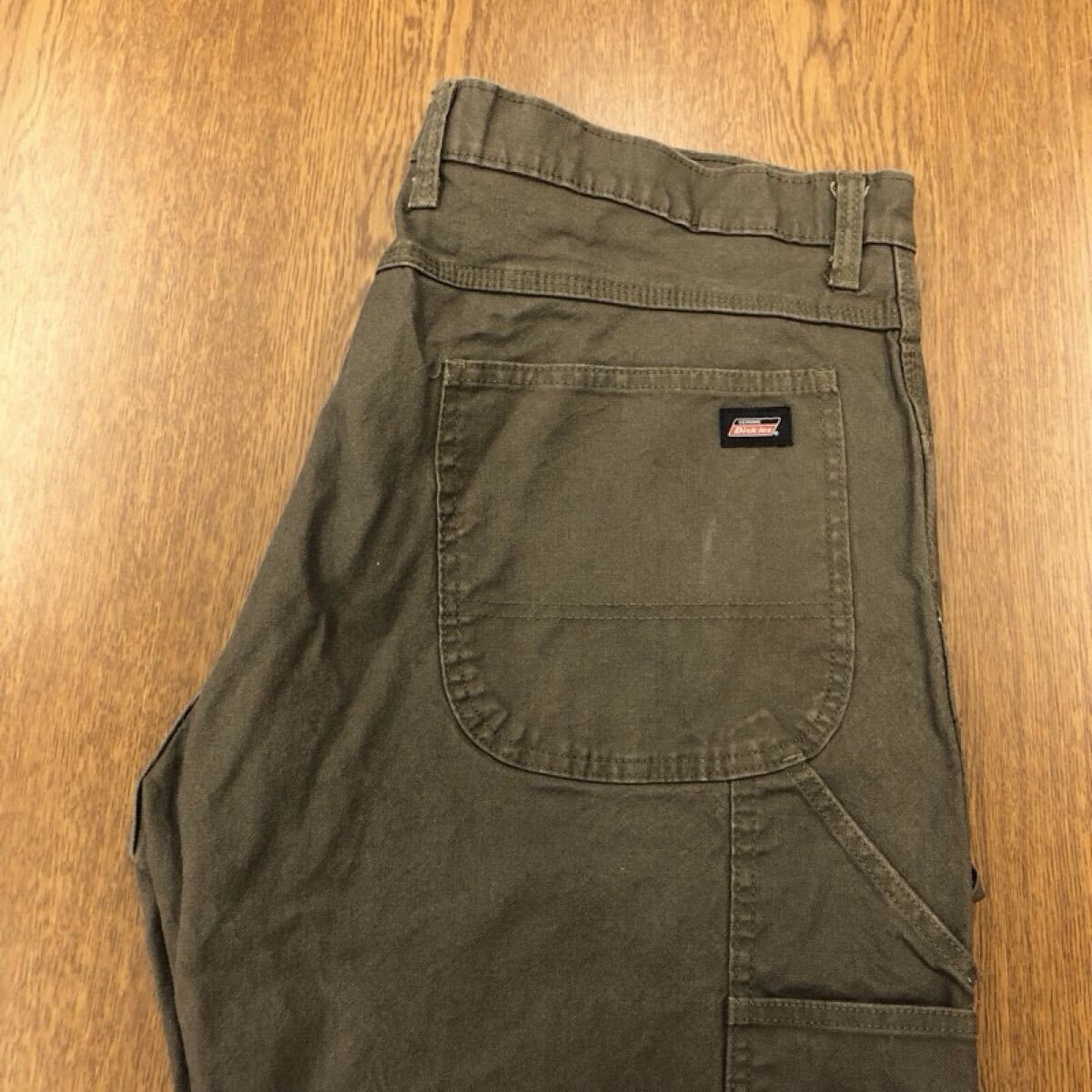 【GI230】Dickies W38 L30 ペインターパンツ ワークパンツ カーキ ストレッチ生地 メンズブランド古着 ディッキーズ 送料無料拍卖