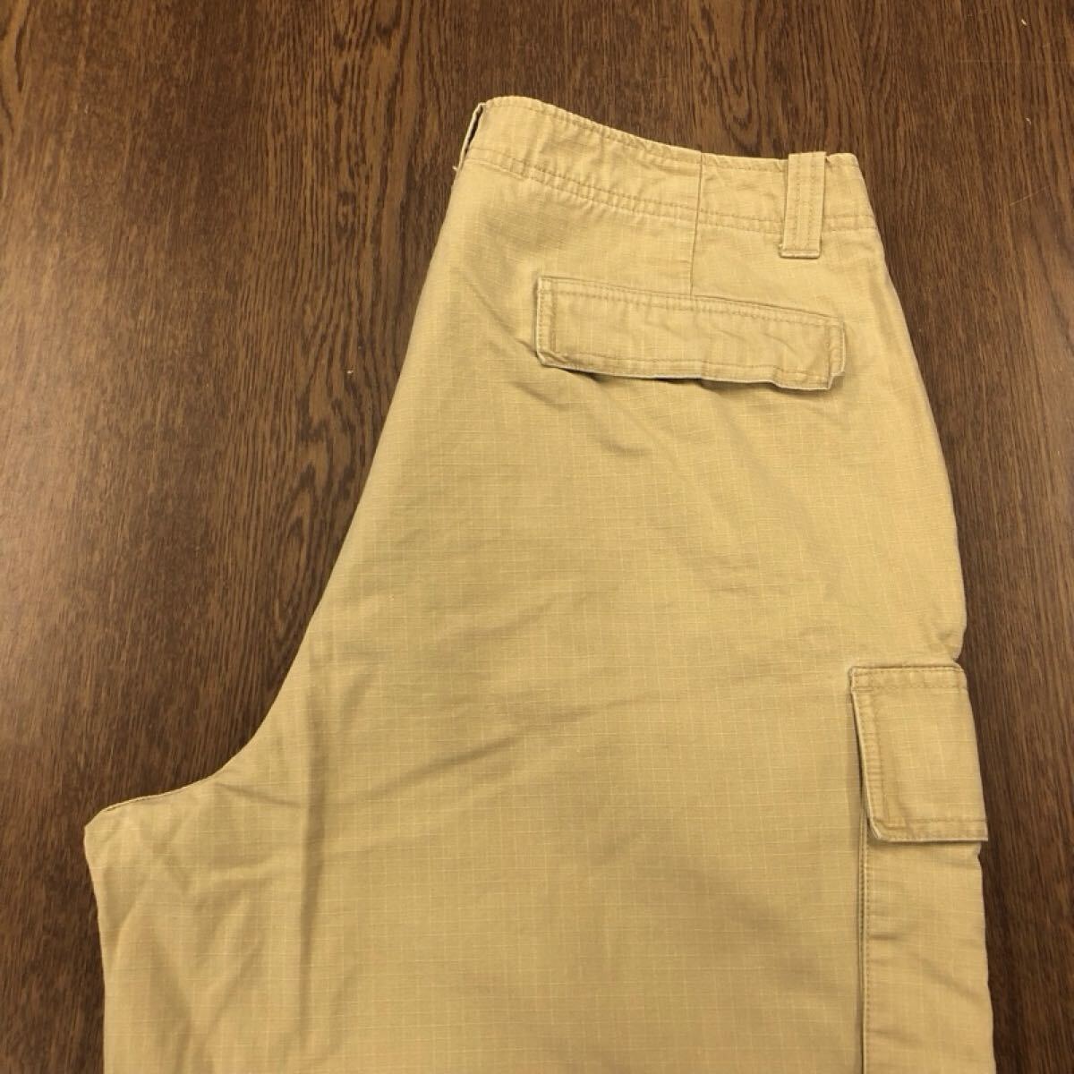 【GI247】L.L.Bean W36 L30 2wayカーゴパンツ ワークパンツ ベージュ 腿ジップ メンズブランド古着 エルエルビーン 送料無料拍卖