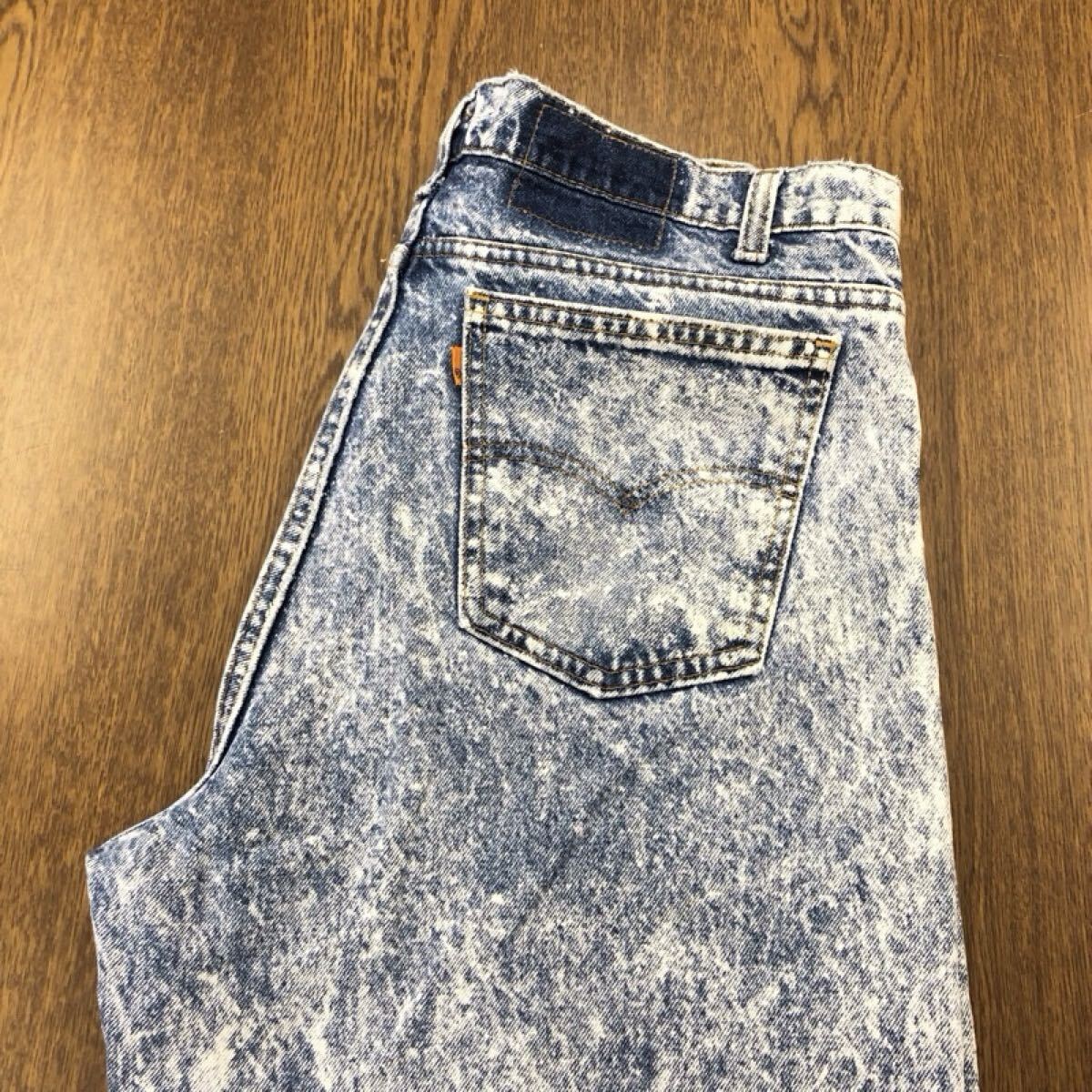 【GI300】USA製 Levi's 550 W38 L34 ケミカル ジーンズ ジーパン デニムパンツ オレンジタブ ブランド古着 リーバイス550 送料無料拍卖