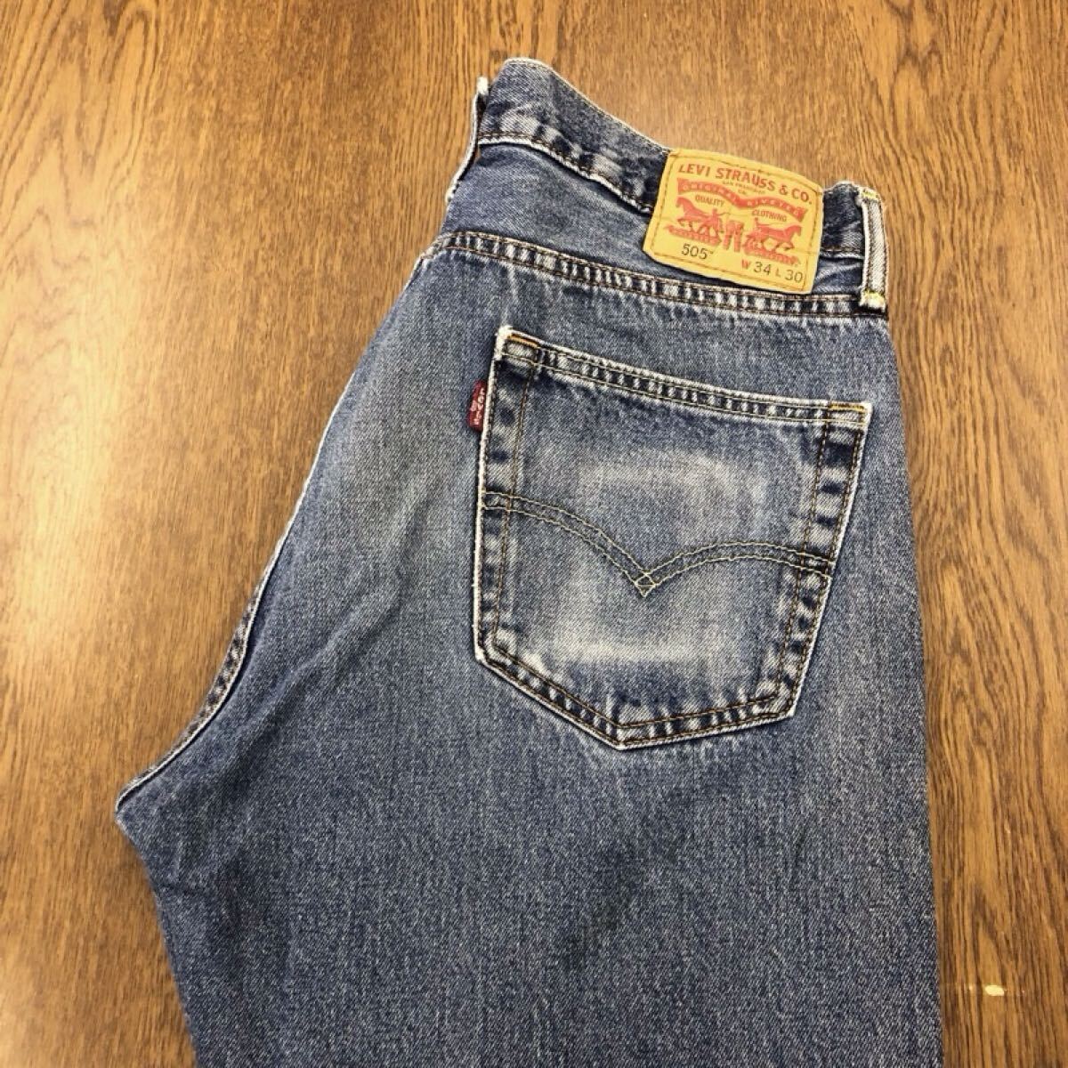 【GI316】Levi's 505 W34 L30 ジーンズ ジーパン デニムパンツ メンズブランド古着 リーバイス505 送料無料拍卖