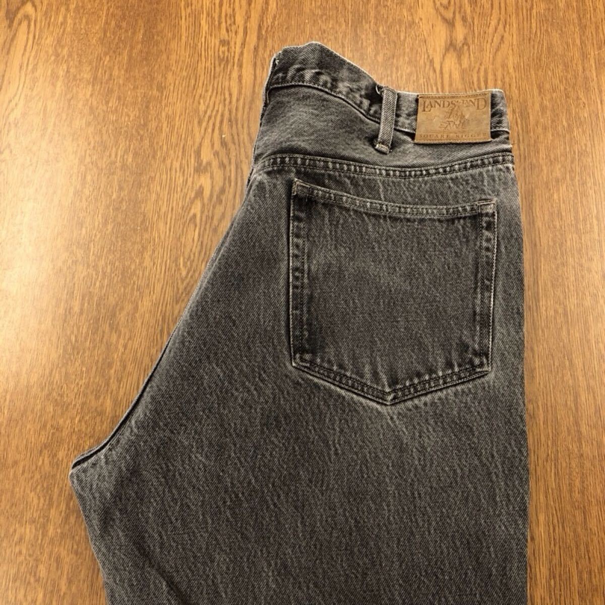 【GI328】LANDS‘END W36 ブラック ジーンズ ジーパン デニムパンツ メンズブランド古着 ランズエンド 送料無料拍卖