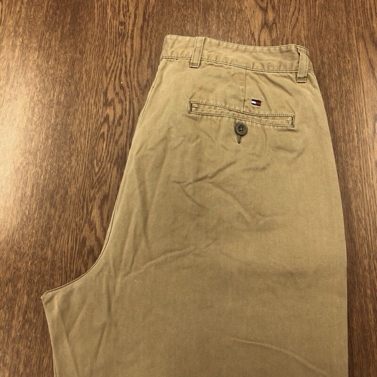 【GI367】TOMMY HILFIGER W34 L30 チノパンツ ワークパンツ ベージュ メンズブランド古着 トミーヒルフィガー 送料無料拍卖