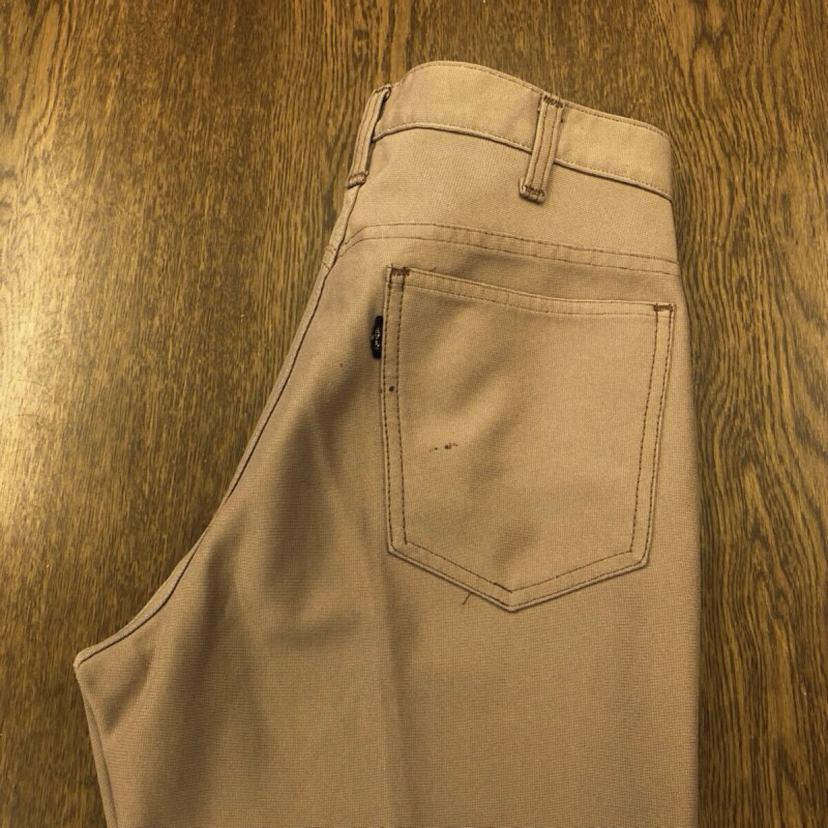 【GI384】USA製 Levi's 517 W30 L30 ブーツカット スタプレ ワークパンツ ベージュ 42TALON ZIP メンズブランド古着 リーバイス 送料無料拍卖