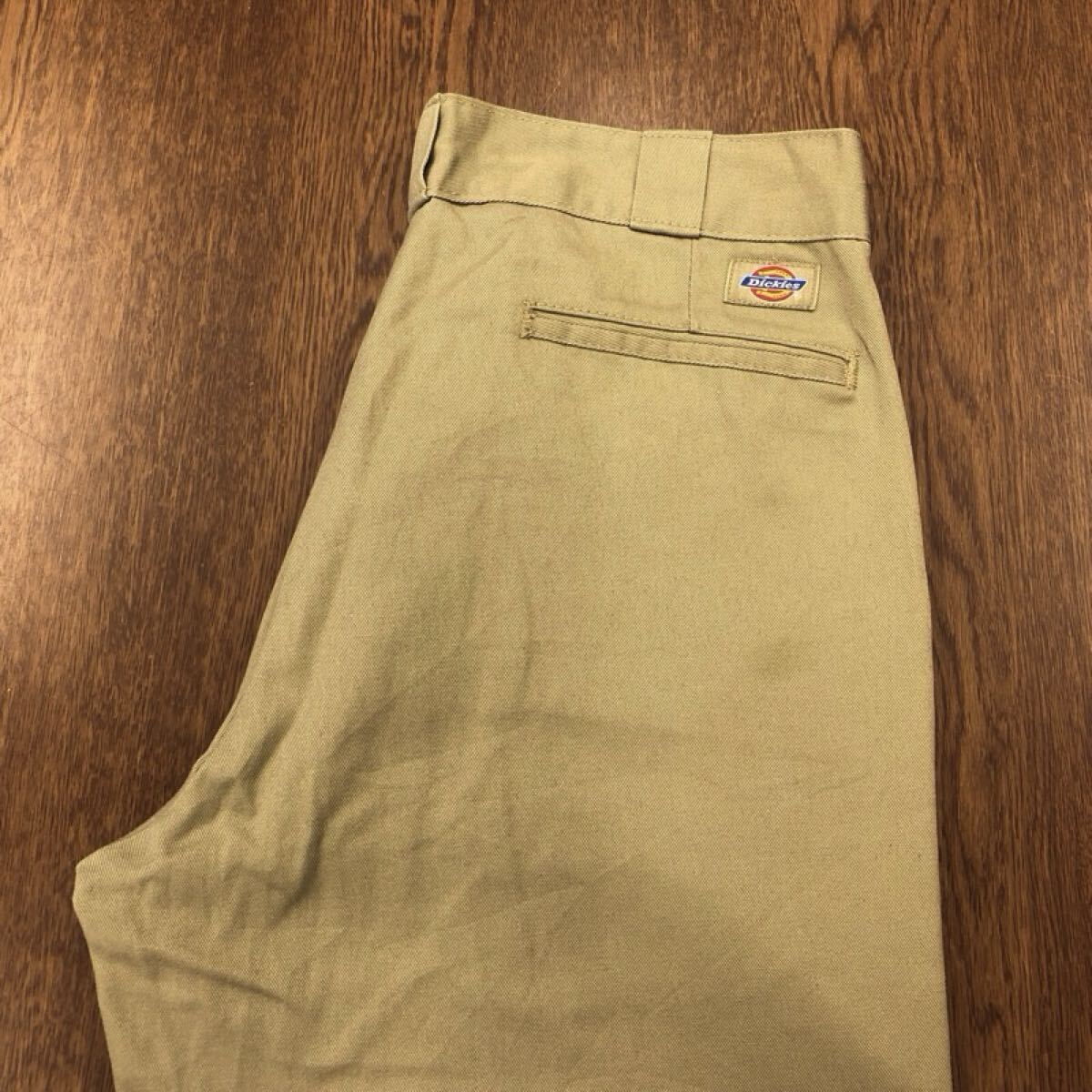 【GI442】Dickies 874 W33 L32 ワークパンツ ベージュ メンズブランド古着 ディッキーズ 送料無料拍卖