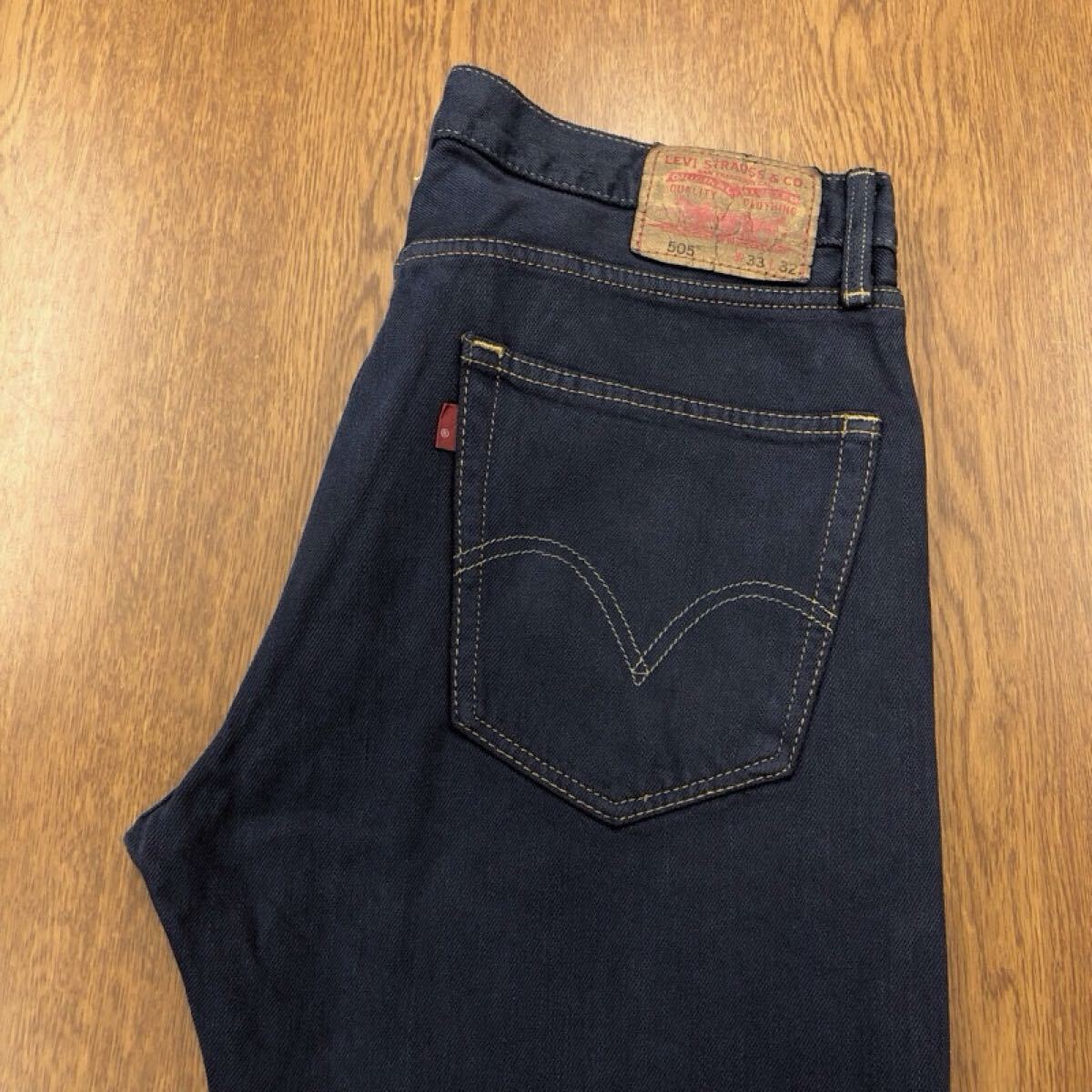 【GI463】Levi's 505 W33 L32 後染め 製品染め ネイビー ジーンズ ジーパン デニムパンツ DYEパンツ ブランド古着 リーバイス505 送料無料拍卖