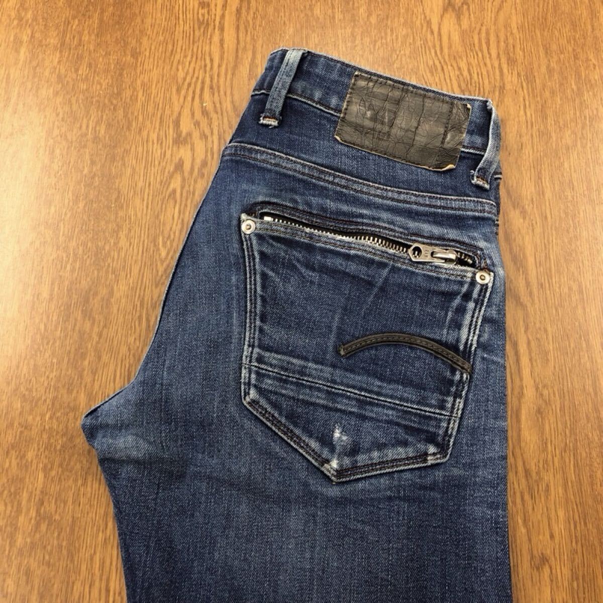 【GI522】G-STAR RAW W31 L32 色落ち加工 ジーンズ ジーパン デニムパンツ ストレッチ生地 ブランド古着 ジースターロウ 送料無料拍卖