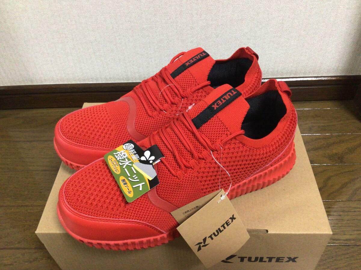 新品 未使用 セーフティシューズ(軽作業用) 27.0cm レッド プロスニーカー 51663-009拍卖