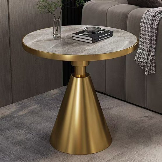 シンプルな現代の小さなテーブルソファの端何家の応接間の角何北欧の鉄の芸の軽い贅沢な大理石の小さな丸いテーブル拍卖