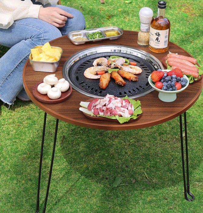 大きな囲炉裏でお茶を炊く家庭用室内で庭のフルセット炭火で肉を焼く携帯用屋外で折りたたみ式のバーベキューコンロです拍卖