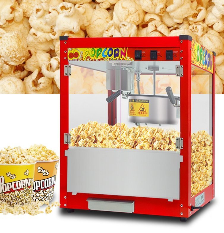 電気加熱平頂ポップコーン机全自働爆谷机小喫膨化設備拍卖