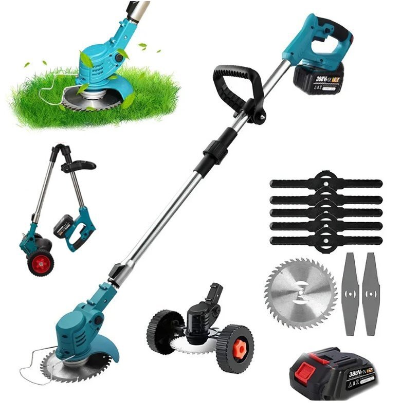 二つ折りのハンディ式折り畳み式芝刈り機は、21Vの電気で家庭園芸用に長さ調整が可能です拍卖